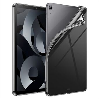 For iPad Air (2020) / iPad Air (2022) Flexible TPU Protective Case Shockproof Tablet Cover - Transparent Black