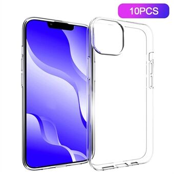 10Pcs/Pack Cellphone Case for iPhone 14 6.1 inch, Precise Cutouts Clear TPU Inner Watermark-Free Phone Cover