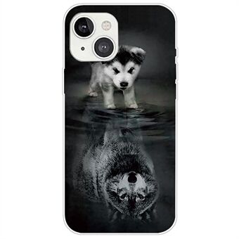 Pattern Printing IMD TPU Case for iPhone 14 6.1 inch, Drop-proof Phone Protective Back Cover