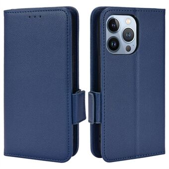 For iPhone 14 6.1 inch Shockproof Magnetic Litchi Texture Flip Case Stand Wallet Style Leather Phone Protector