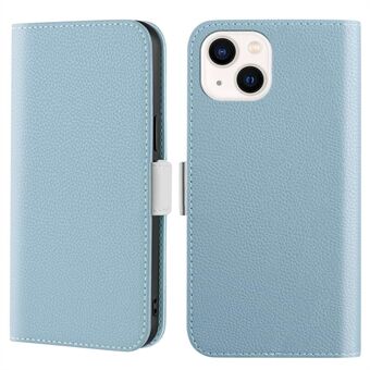 For iPhone 14 6.1 inch Litchi Texture Full Body Protection Candy Color Leather Magnetic Stand Cover Case with Wallet