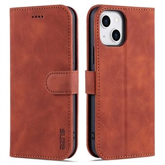 AZNS Anti-fall Phone Case for iPhone 14 6.1 inch, PU Leather TPU Scratch Resistant Wallet Stand Protective Cover