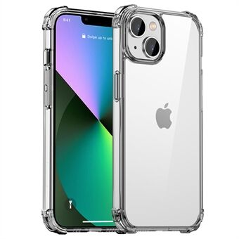 IPAKY For iPhone 14 6.1 inch Ultra Slim Transparent Phone Case Drop-proof Hard PC TPU Frame Back Cover Protective Shell
