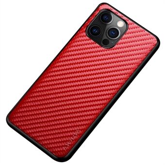 AIORIA for iPhone 14 6.1 inch Carbon Fiber Texture PU Leather Coating Case Hard PC + Soft TPU Bumper Shockproof Protective Phone Cover