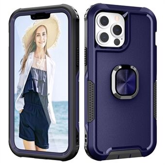 For iPhone 14 6.1 inch Drop-proof TPU + PC Hybrid Phone Case Protective Back Cover with Kickstand