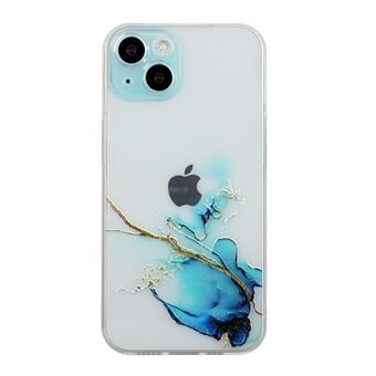 Embossing Marble Pattern Case for iPhone 14 6.1 inch, Shockproof Wear-resistant TPU Cell Phone Cover