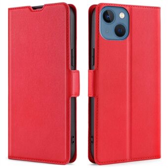 PU Leather Stand Case for iPhone 14 6.1 inch, Side Magnetic Clasp Full Protection Phone Cover with Card Holder