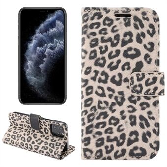 For iPhone 14 6.1 inch PU Leather Leopard Pattern Phone Case Flip Stand Wallet Magnetic Clasp Cellphone Drop-proof Cover