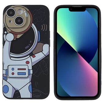For iPhone 14 6.1 inch Astronaut Pattern Printing Soft TPU Back Cover Precise Cutouts Phone Anti-drop Case