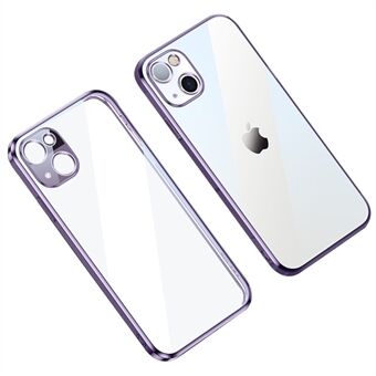 SULADA For iPhone 14 6.1 inch Straight Edge TPU Phone Case Ultra Slim Precise Cutouts Electroplating Phone Cover