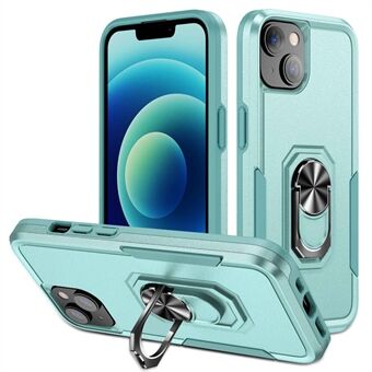 For iPhone 14 6.1 inch Shockproof Case PC + TPU Anti-Scratch Slim Cover Anti-Drop Phone Case with Kickstand