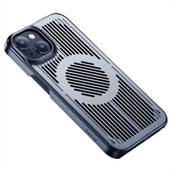 BENKS For iPhone 14 Cellphone Protective Case Anti-scratch Heat Dissipation Hollow-out Smartphone Cover with Magnetic Metal Sheet