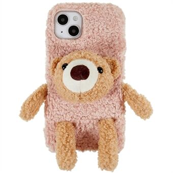 Protective Case for iPhone 14 Scratch-Proof Phone Cover Shockproof Case with 3D Plush Doll