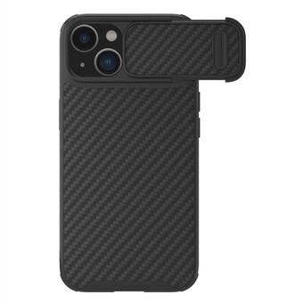 NILLKIN Magnetic Case Compatible with MagSafe for iPhone 14, Carbon Fiber Slide Camera Protection PC + TPU Phone Cover