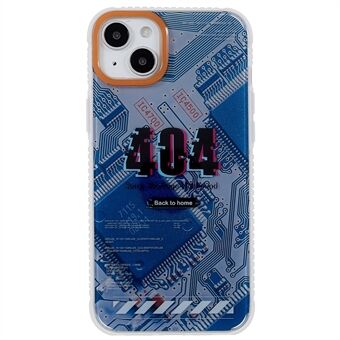 MUTURAL Modern Series for iPhone 14 Circuit Board Pattern Drop-proof Case PC+TPU Protective Back Cover