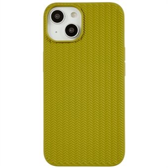For iPhone 14 Classic Knitted Texture Phone Case Shockproof Anti-Scratch Soft TPU Back Cover