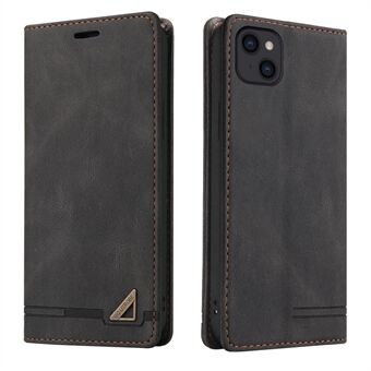 GQ.UTROBE 008 Series For iPhone 14 Anti-drop RFID Blocking Skin-touch Feeling PU Leather Stand Wallet Phone Case