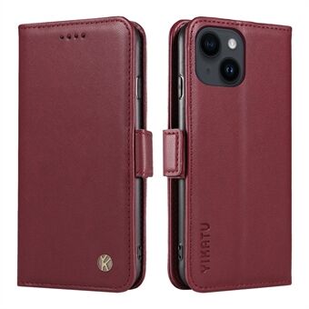 YIKATU YK-003 For iPhone 14 PU Leather Magnetic Flip Case Wallet Stand Protective Cover