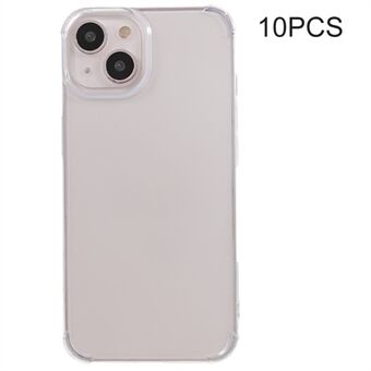 10Pcs 0.8mm Ultra-thin Clear Phone Case for iPhone 14 , Watermark-free Reinforced Corners TPU Cover