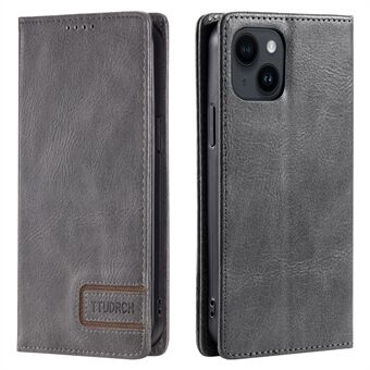 TTUDRCH Style 007 RFID Blocking Wallet Case for iPhone 14 PU Leather Anti-drop Stand Phone Cover