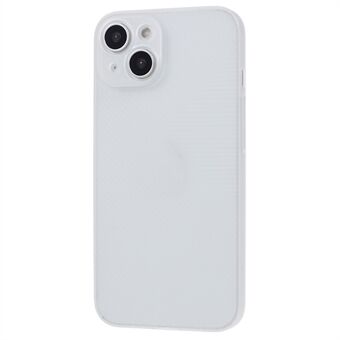 Hard PC Cover for iPhone 14 Stripes Texture Translucent Phone Back Protector Case