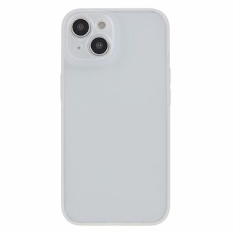 For iPhone 14 Precise Cutout Phone Case Translucent Liquid Silicone+PC Cover