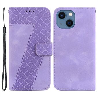 For iPhone 14 Smartphone Case Stand Imprinted Pattern PU Leather Folio Flip Wallet Cover