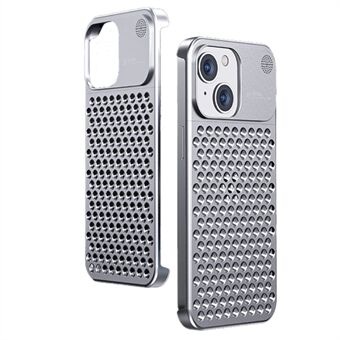 Heat Dissipation Aluminum Alloy + Silicone Case for iPhone 14 , Hollow Hole Cell Phone Cover