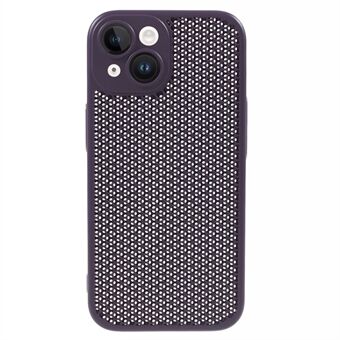KSTDESIGN Icenets Series For iPhone 14 Hollow Heat Dissipation Case Anti-Scratch PC Phone Cover with Lens Film