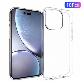 10Pcs/Pack Soft TPU Cover for iPhone 14 Pro 6.1 inch, Inner Watermark-Free Drop-proof Phone Case