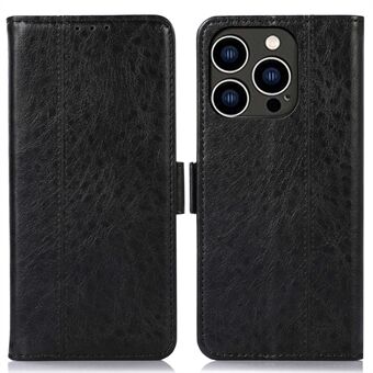 For iPhone 14 Pro 6.1 inch Crazy Horse Texture Wallet Phone Case Flip Folio Book PU Leather Stand Magnetic Cover