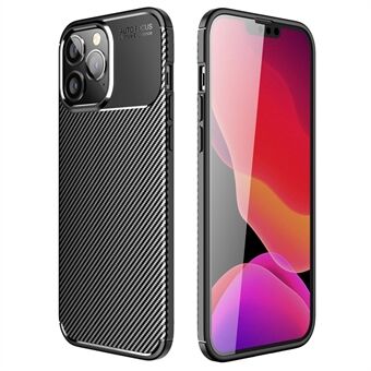 For iPhone 14 Pro 6.1 inch Carbon Fiber Texture Minimalist Phone Cover Soft TPU Drop Protection Case