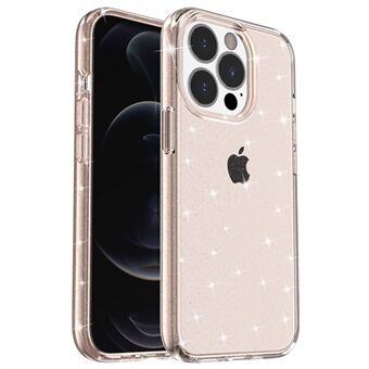 Glittery Powder Smart Phone Case for iPhone 14 Pro 6.1 inch, Anti-drop TPU Edge + PC Back Cover