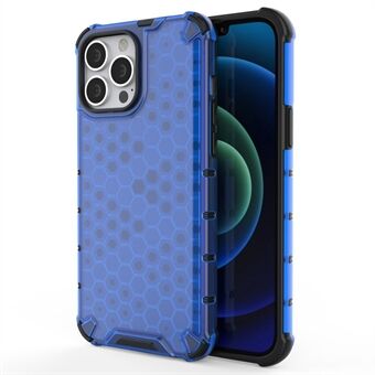 For iPhone 14 Pro 6.1 inch Honeycomb Textured Phone Case Enhanced Corners TPU + PC Drop-proof Cover