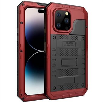 For iPhone 14 Pro IP68 Waterproof Drop-proof Cover Metal + Silicone Shockproof Phone Sealed Case