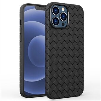 For iPhone 14 Pro 6.1 inch Anti-scratch Classic Woven Texture TPU Phone Case Heat Dissipation Cell Phone Protective Cover