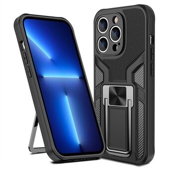Armor Series for iPhone 14 Pro 6.1 inch Car Mount Magnetic Attraction PC + TPU Hybrid Cover Kickstand Design Protective Case