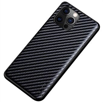 AIORIA for iPhone 14 Pro 6.1 inch Fall Proof Carbon Fiber Texture PU Leather Coating Case Hard PC + Soft TPU Bumper Protective Phone Cover