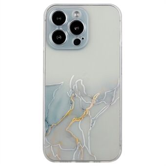 Embossing Marble Pattern Case for iPhone 14 Pro 6.1 inch, Drop-proof Anti-scratch TPU Lightweight Phone Cover
