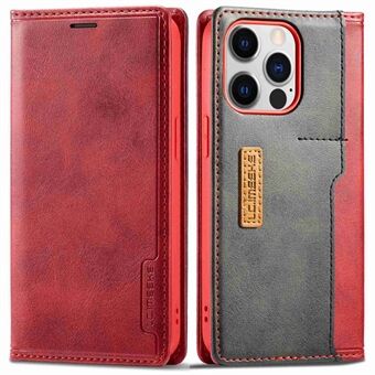 LC.IMEEKE LC-001 Series for iPhone 14 Pro 6.1 inch Color Splicing PU Leather + TPU Phone Case Drop-proof Cover with Card Slots