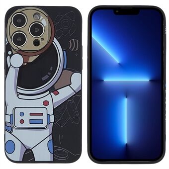 For iPhone 14 Pro 6.1 inch Astronaut Pattern Printing Flexible TPU Shockproof Cover Precise Cutouts Phone Case