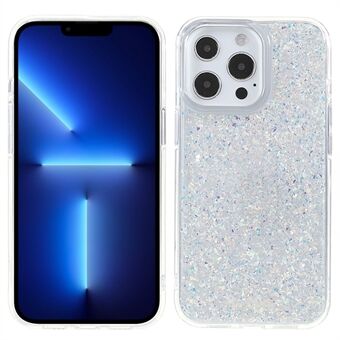 DFANS For iPhone 14 Pro 6.1 inch Phone Case PC + TPU Hybrid Protective Case Anti-Scratch Cover Decorated with Full Glitter