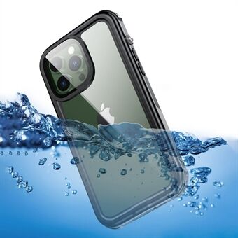 For iPhone 14 Pro 6.1 inch Transparent Waterproof Phone Case Anti-shock Neoprene Coated Mobile Phone Cover