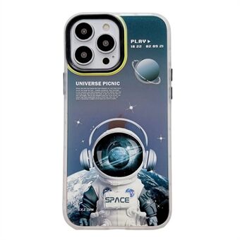 Laser Phone Case for iPhone 14 Pro 6.1 inch, Anti-scratch Astronaut Spaceman Pattern Hard PC Back Cover