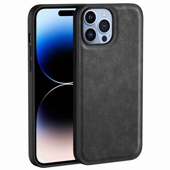 For iPhone 14 Pro Retro PU Leather Coated TPU+PC Phone Cover Impact Resistant Back Protective Case