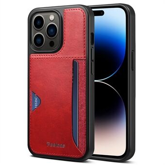 PEELCAS Anti-Drop Phone Case for iPhone 14 Pro Shockproof Cover PU Leather+PC+TPU Phone Case with Card Holder