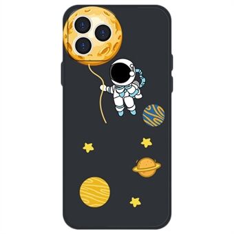 Cartoon Astronaut Planet Pattern Case for iPhone 14 Pro, Drop-proof Flexible TPU Back Cover