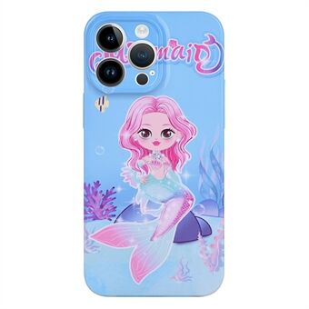 Anti-Drop Phone Case for iPhone 14 Pro Shockproof Cover Mermaid Pattern Printing Slim PC Case