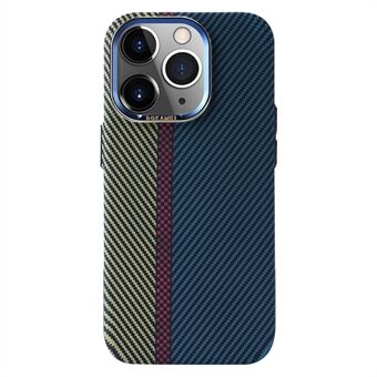 DGKAMEI For iPhone 14 Pro Color Splicing Carbon Fiber Texture Phone Case Ultra Thin Protective Cover