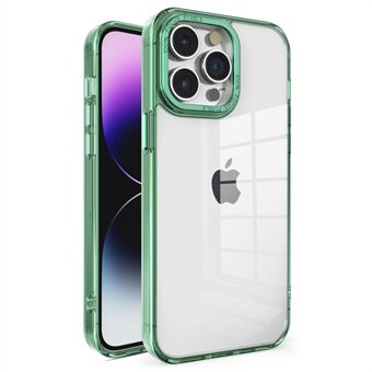 For iPhone 14 Pro Crystal Series Fall Protection Back Cover Transparent PC+TPU Phone Case